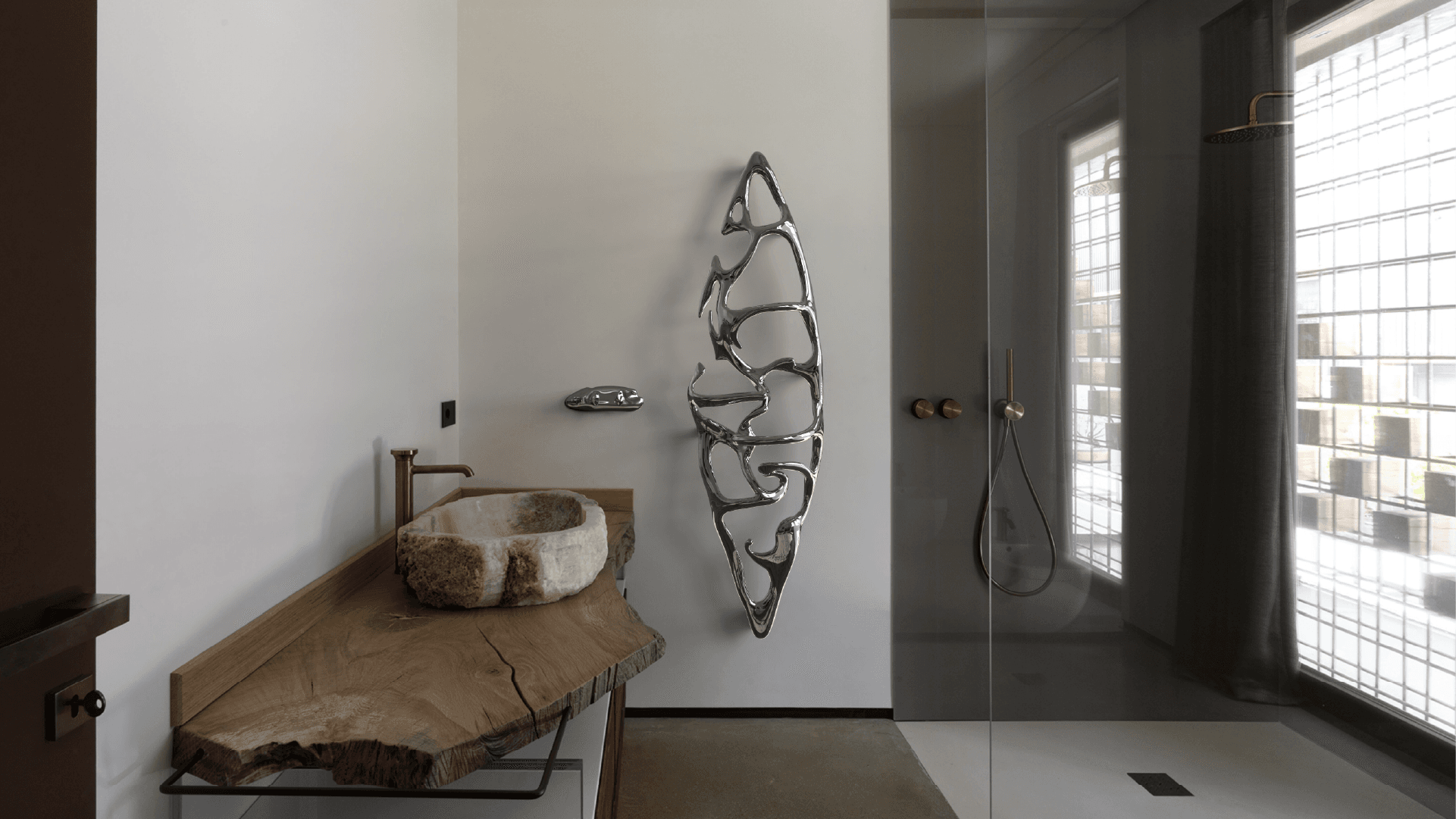 P&Bhusri Electric Heated Towel Warmer Boat of Sage
