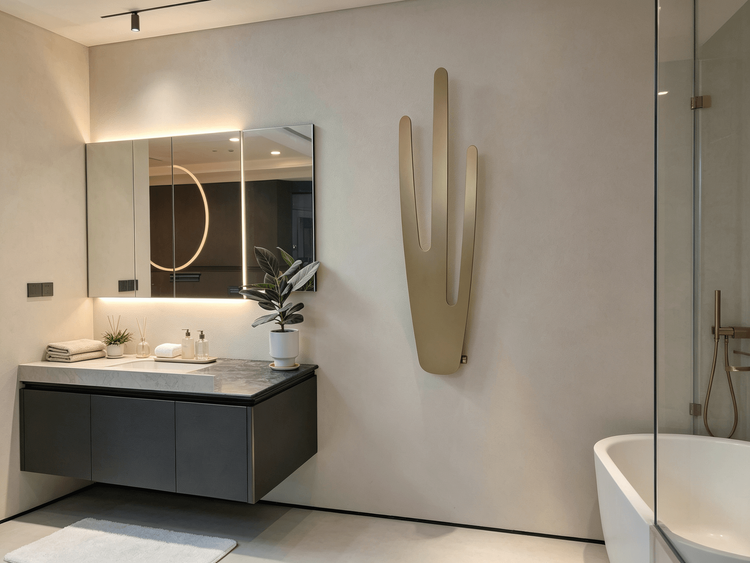 مدفأة مناشف P&Bhusri بتصميم الصبار - K103