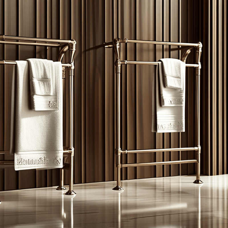 Can you recommend a few luxury art towel warmer brands?