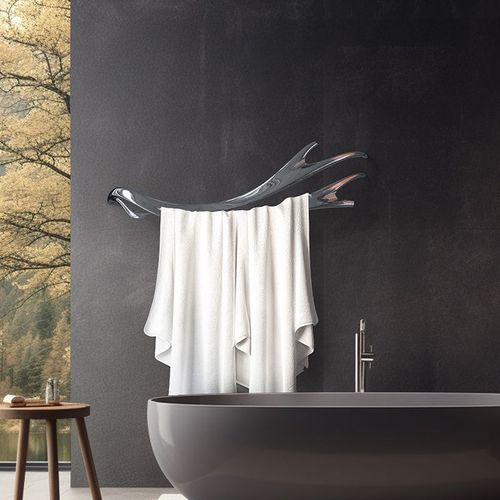 P&Bhusri Electric Heated Towel Warmer Golden Antlers
