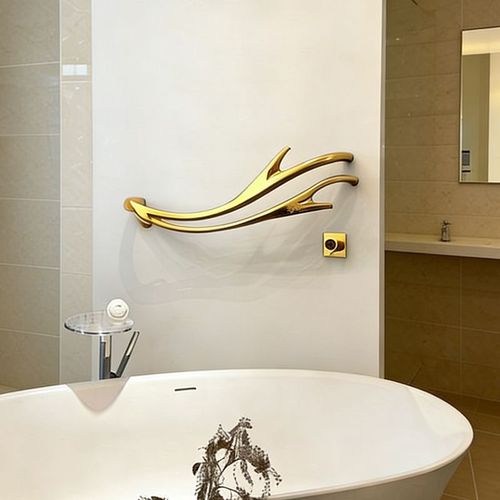 P&Bhusri Electric Heated Towel Warmer Golden Antlers thumbnail 4